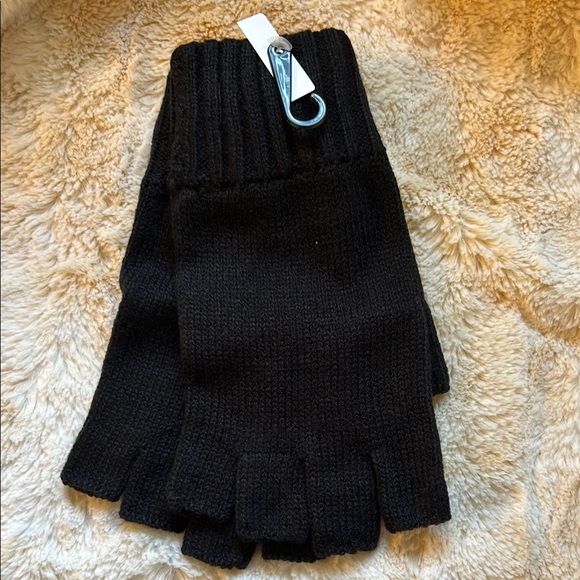 Nordstrom Black Fingerless Gloves – One Size, 100% Acrylic Gloves